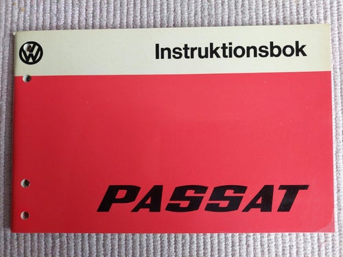 Instruktionsbok Volkswagen Passat januari 1976