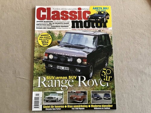 CLASSIC MOTOR NR 7 2020 RANGE ROVER,PORSCHE 928,VOLVO 740,SAAB 9000,HONDA P50