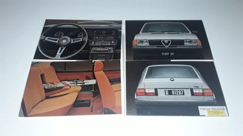 Alfa Sud pressinfo med bilder svensk text