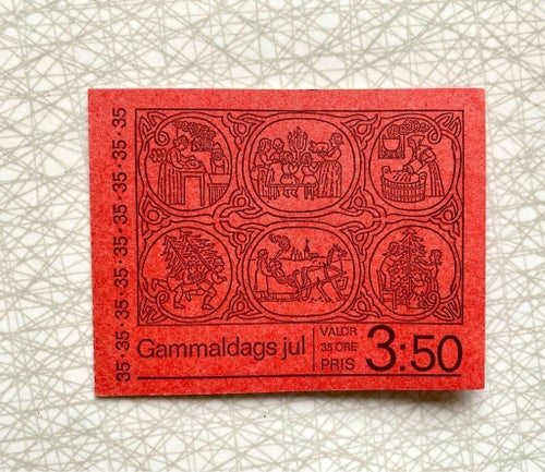 Gammaldags jul - 1971 - Postfriskt Frimärkshäfte