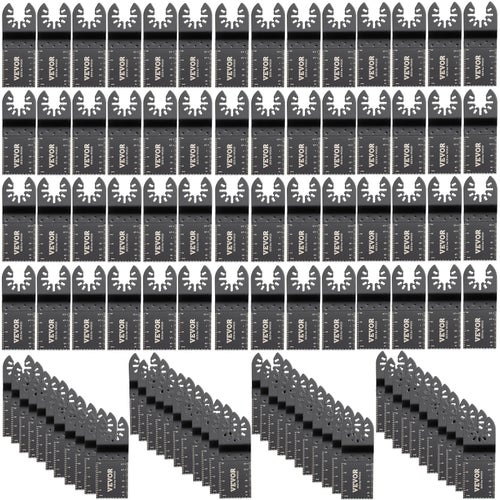 100PCS Oscillating Saw Blades, Quick Release Multitool Blades Kit, HCS Tool
