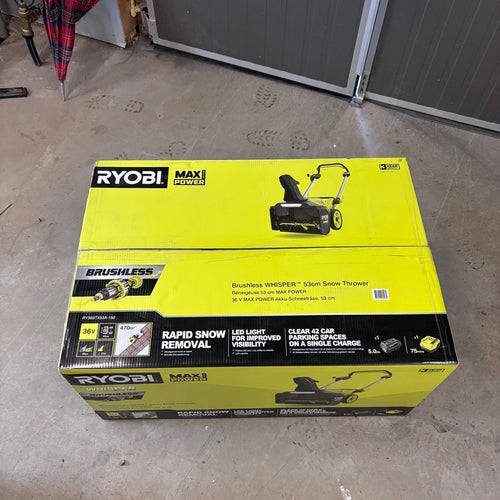 Ryobi MAX POWER 36V Snöslunga RY36STX53A-150