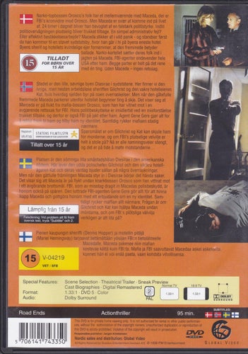 DVD / Road Ends / Dennis Hopper, Mariel Hemingway / Fint skick