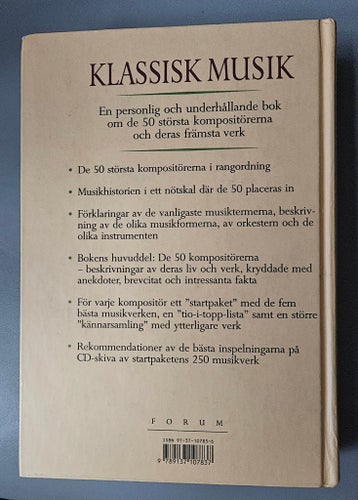 Klassisk Musik, av Phil G. Goulding. Inbunden.