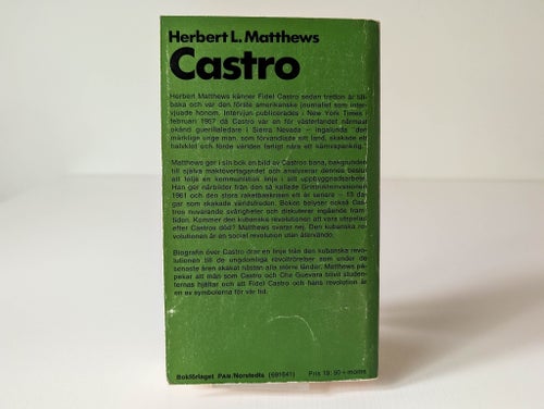 Castro: En politisk biografi | Herbert L. Matthews | PAN | 1970 | Retro