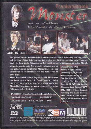 DVD / Frankensteins Monster / Ej svensk text / Robert Foxworth / Nära nyskick