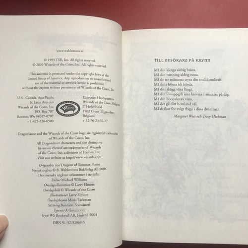 DRAGONLANCE Draksommar 1 DEN GRÅ DIAMANTEN Margaret Weis & Tracy Hickman