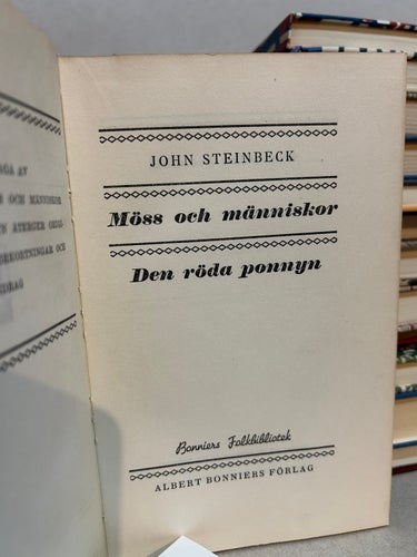 Möss och människor, Den röda ponnyn av John Steinbeck, bok, Very good plus