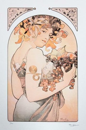 ALPHONSE MUCHA - "FRUIT" - BEGRÄNSAD UPPLAGA