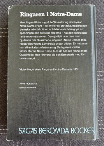 Ringaren i Notre-Dame av Victor Hugo, 1984 inbunden