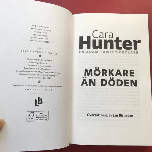 MÖRKARE ÄN DÖDEN Cara Hunter 2023