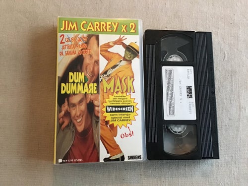 Jim Carrey x 2: Dum & Dummare / The Mask (VHS)