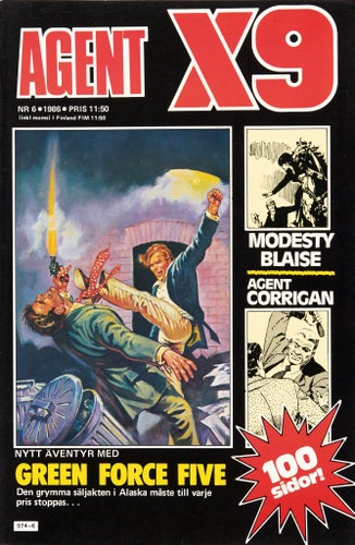 Agent X9 Serietidning 1986 nr 6 (Oläst arkivex) Modesty Blaise