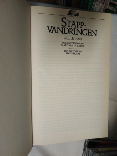 Stäppvandringen av Jean M. Auel, bok Very Good