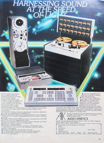 AK AUDIO KINETICS, REKLAMANNONS AD 1982