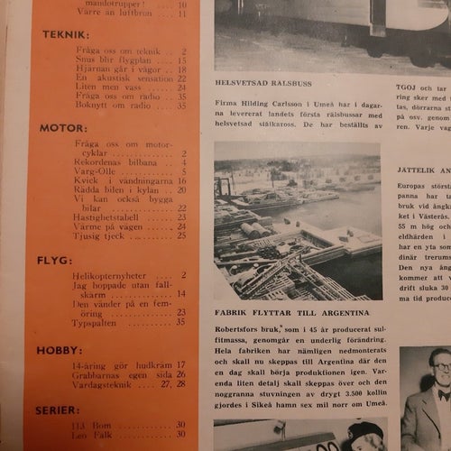 Teknikens Värld nr 26 1950: Jawa 350, teknik, motor, flyg, hobby