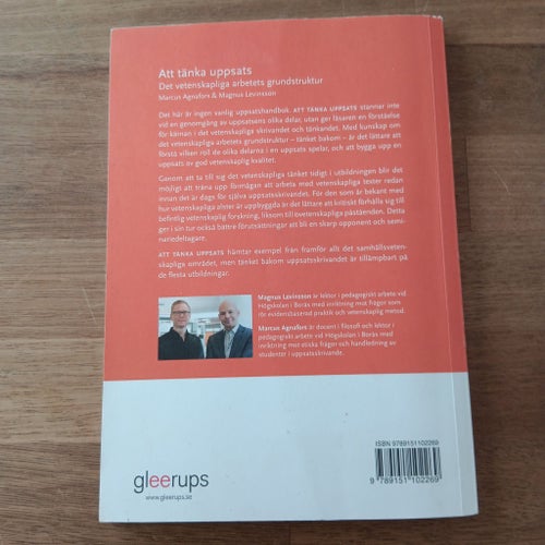 Att tänka uppsats av Marcus Agnafors & Magnus Levinsson, 2014