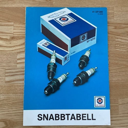 SNABBTABELL AC Delco 1978
