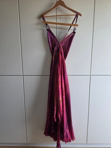 Rosa, lila klänning, storlek M/L