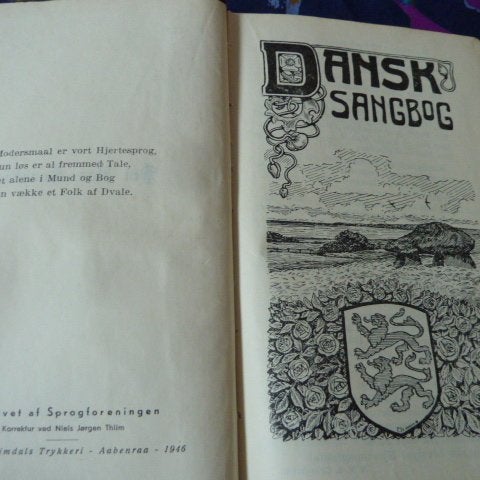 DANSK BOK, DANSK SANGBOG, 1946, BOK, BOG