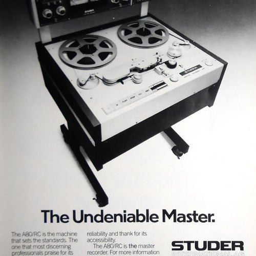 STUDER A80-RC, REKLAMANNONS AD 1982