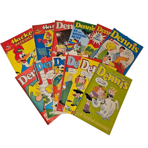 Dennis / Hacke Hackspett Serietidningar - 12 st 1971-1977