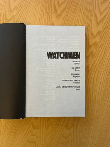 Watchmen, Alan Moore & Dave Gibbons – 1990 – första svenska utgåvan
