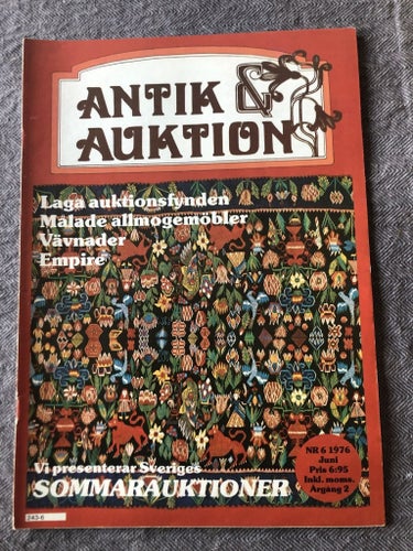 Antik & Auktion 6/1976 - Allmogemöbler, stilepoken empire m m