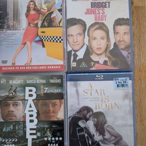 Babel, En Shopaholics Bekännelser, A Star Is Born, Bridget Jones Baby (4 filmer)