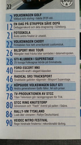 Bilsport 17 2003: VW GTi-klubben + guide Golf GTI 1984-91, Ford Escort Mk 1