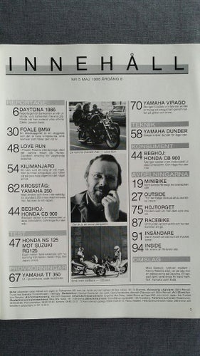 Bike nr 5 1986: Suzuki RG 125 Gamma, Honda NS 125 F, Yamaha XV 1000 Virago