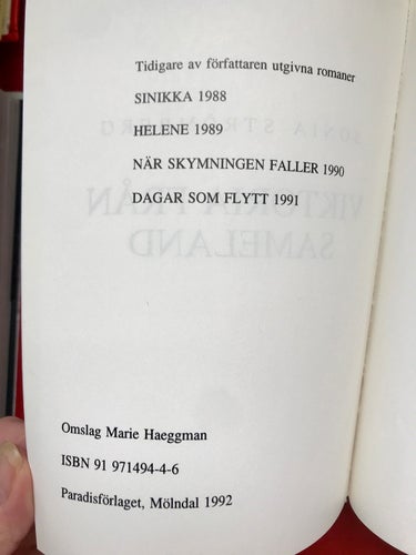 VIKTORIA FRÅN SAMELAND Sonia Strömberg 1992