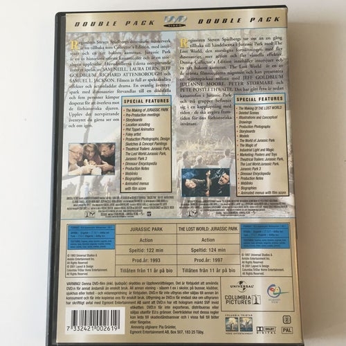 Jurassic park / The lost world - Double pack DVD-box. Beg. DVD