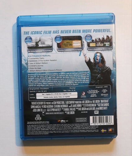Braveheart (1995) - Mel Gibson, Sophie Marceau, Patrick McGoohan m.fl. 2-disc