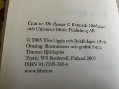 Min mamma bor på en stjärna av Ylva Uggla, Therese Björkqvist SM, Very good plus