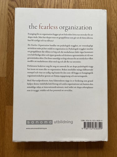 The Fearless Organization av Amy C. Edmondson, 2019 - HELT NY & OANVÄND!