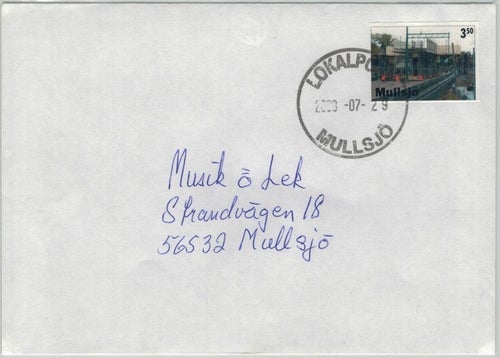 Mullsjö Lokalpost nr 48 Mullsjö centrum på brev 2005