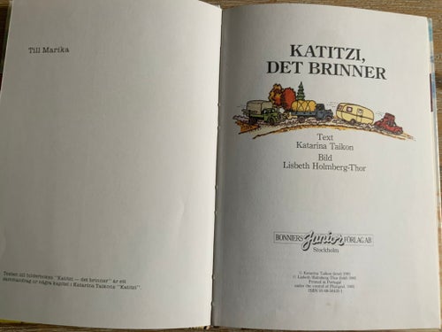 Katitzi, det brinner! av Katarina Taikon/Lisbeth Holmberg-Thor, 1981