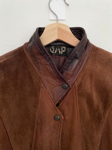 Vintage GAP brun äkta läder jacka, Made in England