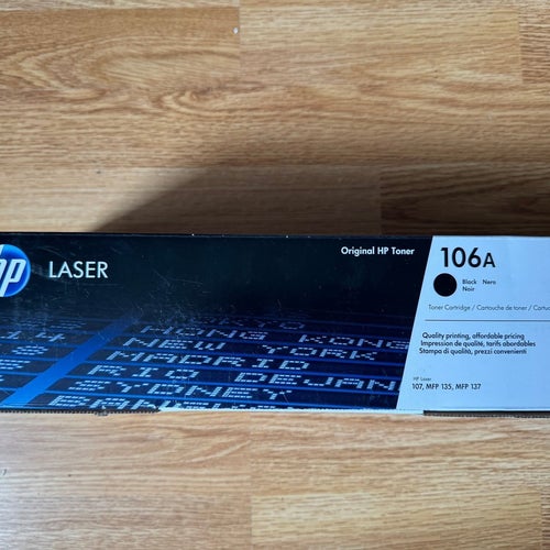 HP 106A svart original toner (W1106A) – OÖPPNAD Laser 107-135-137