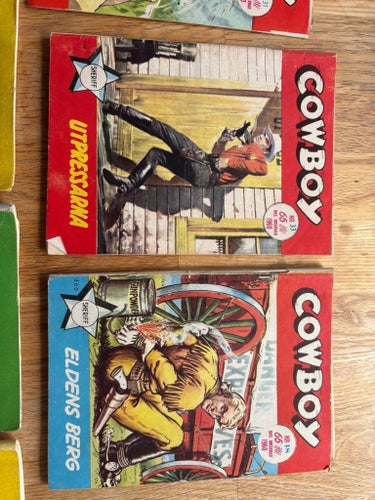 Cowboy vintage pocketserietidningar från 1960-talet