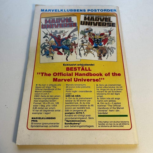 Marvels Universum nr 8 1988, toppex! VF+