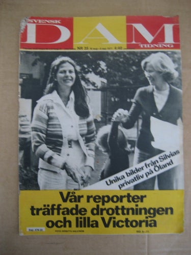 Svensk Dam-Tidning Nr:35-1977 (Kungafamiljen, Arne Thoren, Ingmar Bergman, Siw