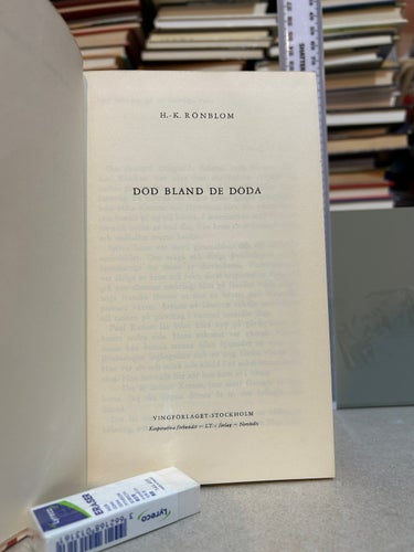 Död bland de döda av Hans Krister Rönblom. bok, Very Good plus