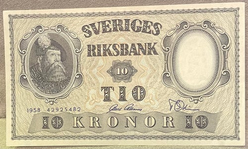 Sveriges Riksbank Sedel 10 kronor 1958