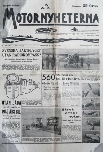 Motornyheterna 1938-34 Alfa Romeo Racer..Mc Suecia 500cc