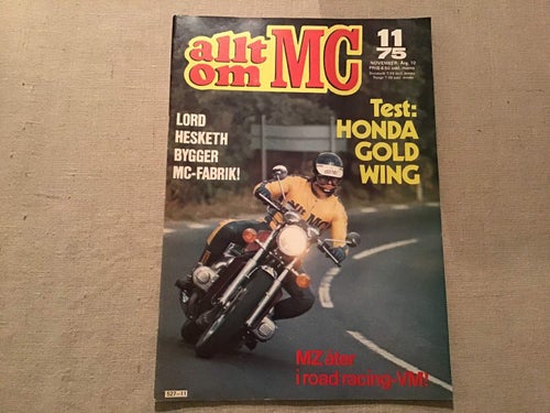 Allt Om Mc Nr 11 1975 HONDA GOLD WING,MZ, ROAD RACING,CROSS I BELGIEN