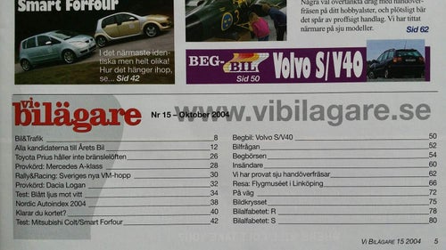 Vi bilägare nr 15 2004: Mercedes A150, Smart ForFour vs Mitsubishi Colt 1,5