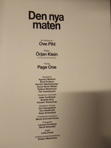 Den nya maten Laga den godaste maten på enklare sätt av Owe Pihl. Very F