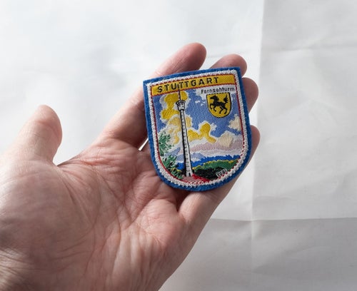 Stuttgart Fernsehturm Tyskland - Tygmärke Patch - Vintage Märke - Hingst